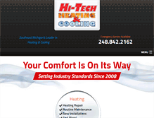 Tablet Screenshot of hi-techhvac.com